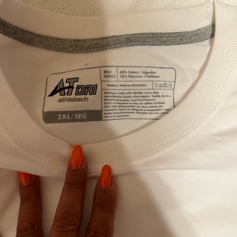 Mens athletech xxl white shirt
